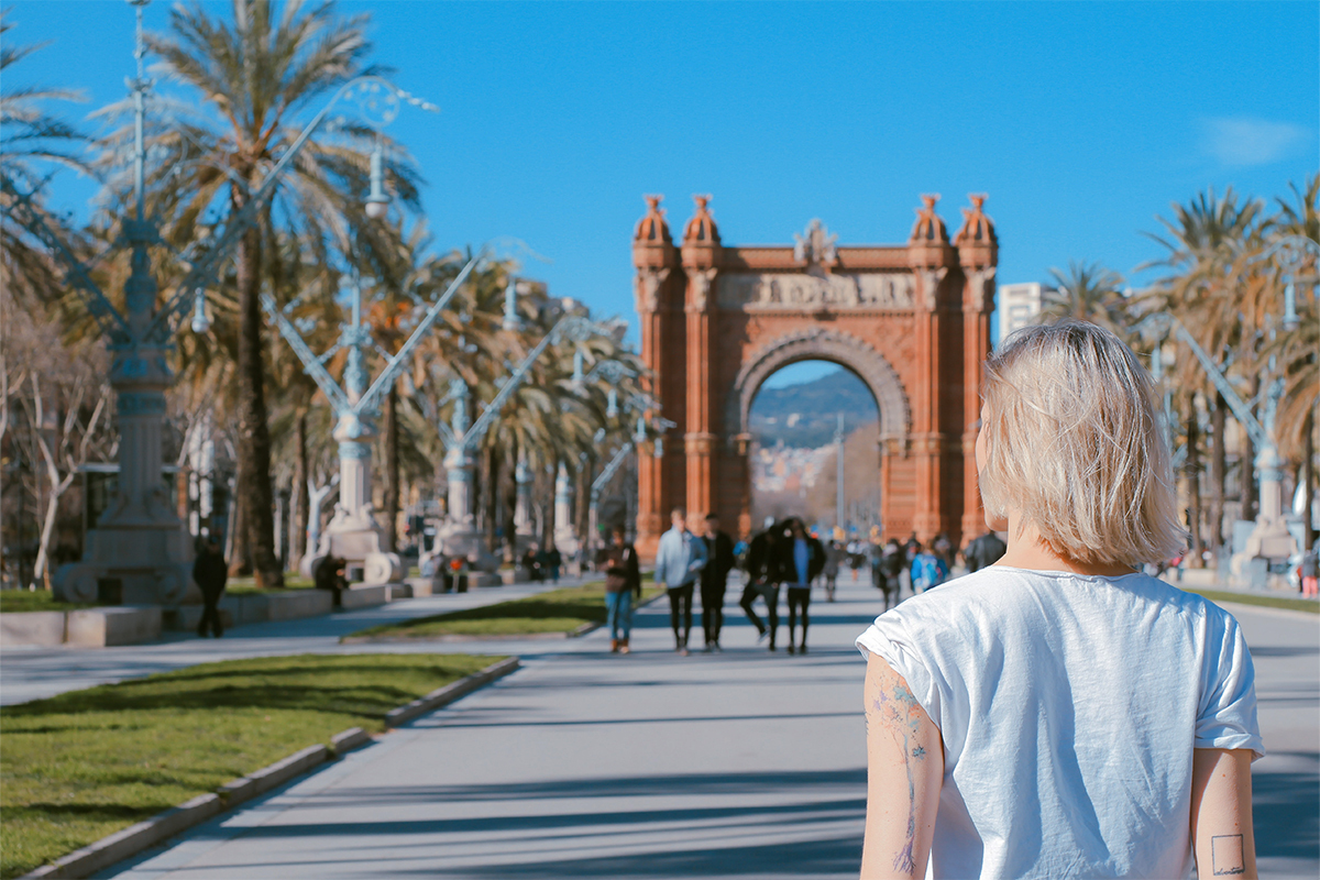 Arco de Triunfo de Barcelona in Spain.