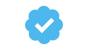 The twitter verification symbol: a blue circle with a white tick in the middle.