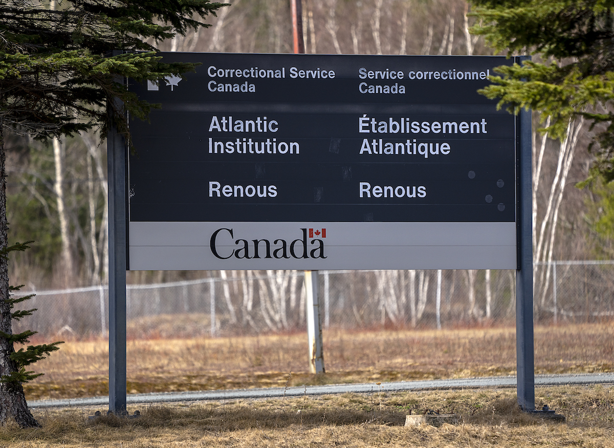 A Canada Correctional Facilities sign for the Atlantic Institution.