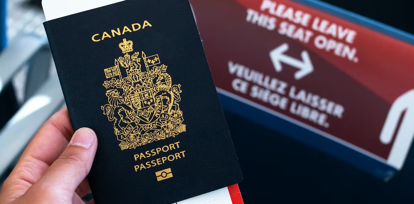 Person holding a Canadian Passport