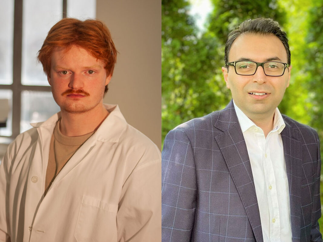MASc student Hayden Mcgreal is pictured on the left, and professor Ehsan Behzadfar is seen on the right.
